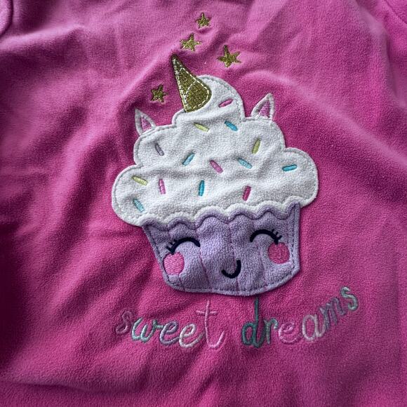 Carter's Unicorn Cupcake Fleece Pajama Set - Size 7 - Picture 3 of 5